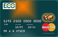ecocard on a mastercard credit card.