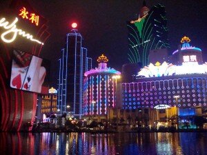 Macau casinos at night